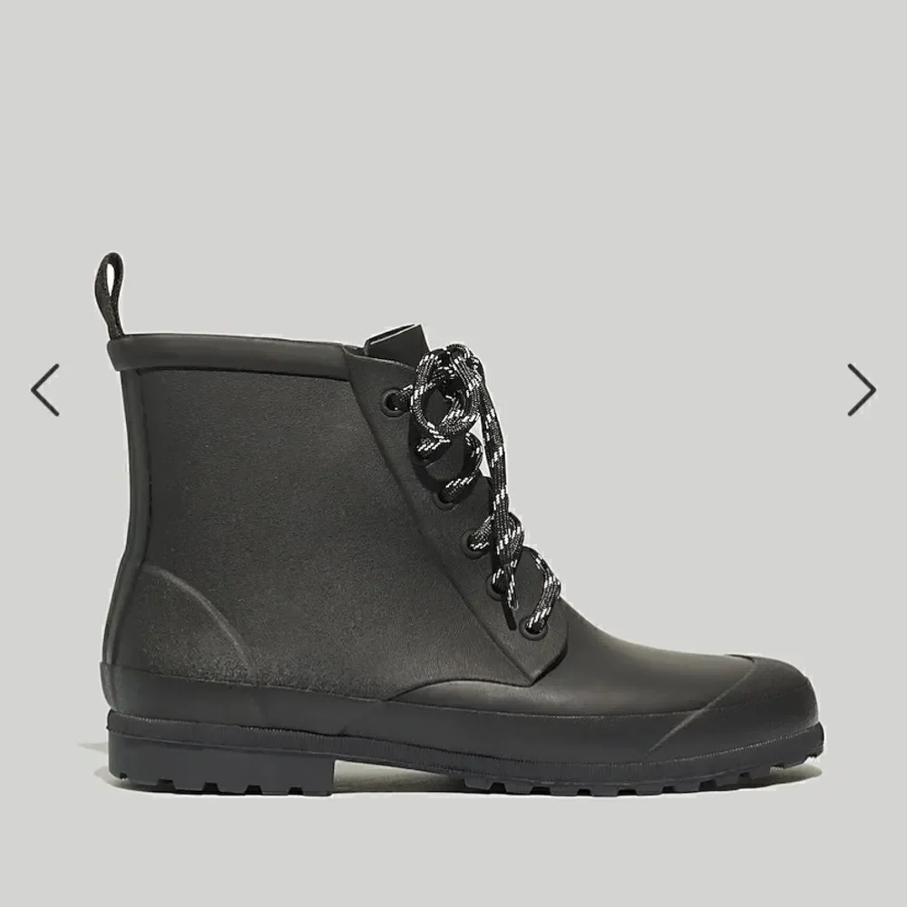 Madewell The Lace-Up Lugsole Rain Boot